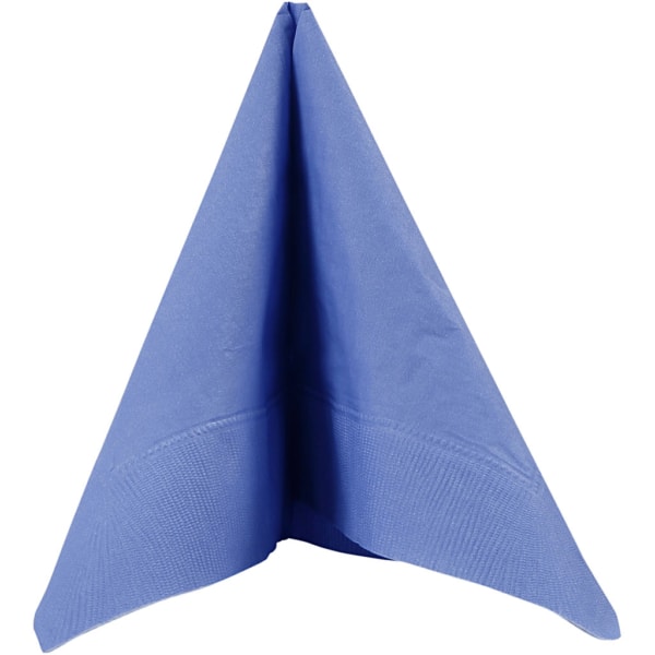 Servietten, weißer Rückseite, Größe 33x33 cm, Hellblau, 20 Stk/ 1 Pck – Bild 2