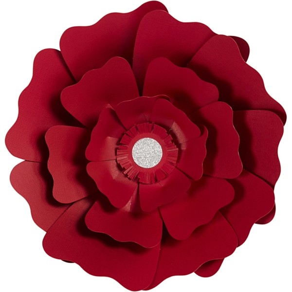 Papierblumen, D 15+25 cm, 230 g, Rot, 2 Stk/ 1 Pck – Bild 6