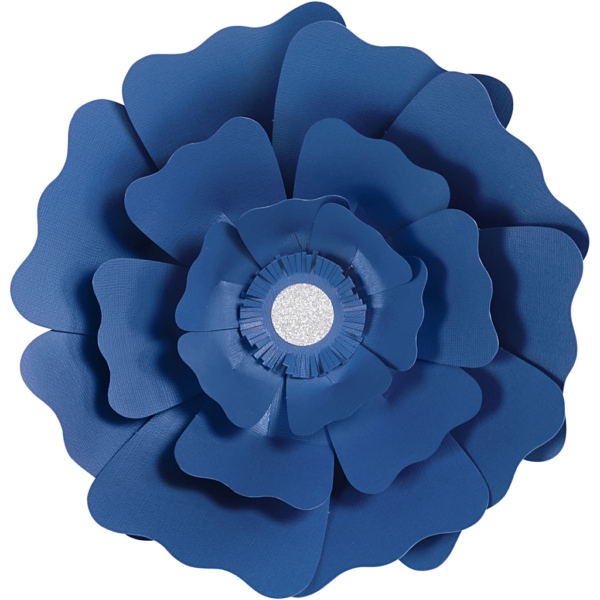 Papierblumen, D 15+25 cm, 230 g, Blau, 2 Stk/ 1 Pck – Bild 6