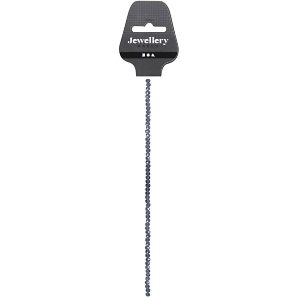 Glasschliffperlen, D 4 mm, Lochgröße 1 mm, Grau, 45 Stk/ 1 Pck – Bild 2