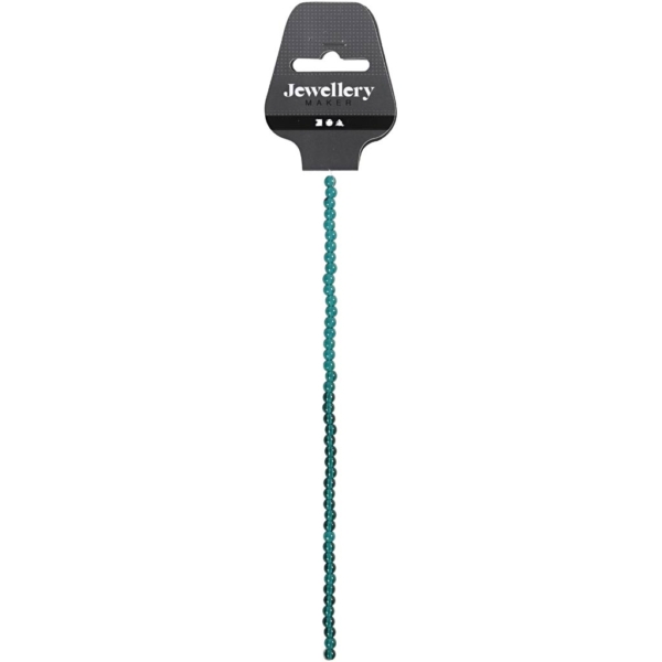 Glasperlen, D 4 mm, Lochgröße 1 mm, Grün, 45 Stk/ 1 Pck – Bild 2