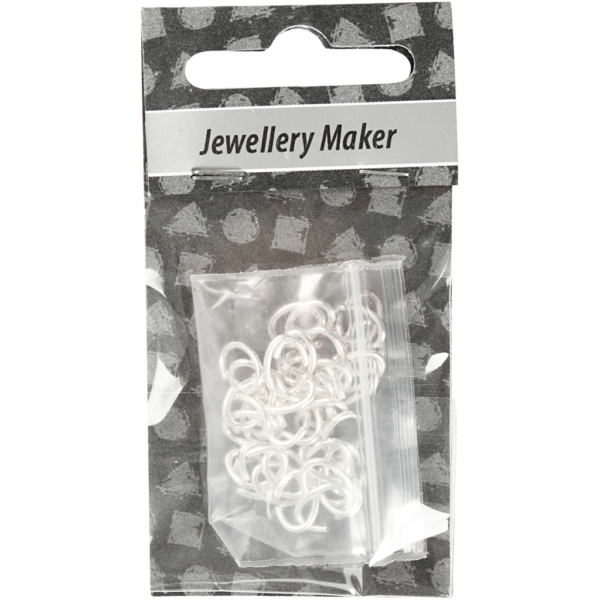 Biegering oval, Dicke 1 mm, Versilbert, 40 Stk/ 1 Pck – Bild 2
