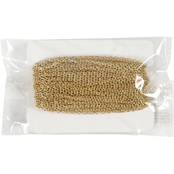 Kette, B 2 mm, Vergoldet, 20 m/ 1 Pck – Bild 2