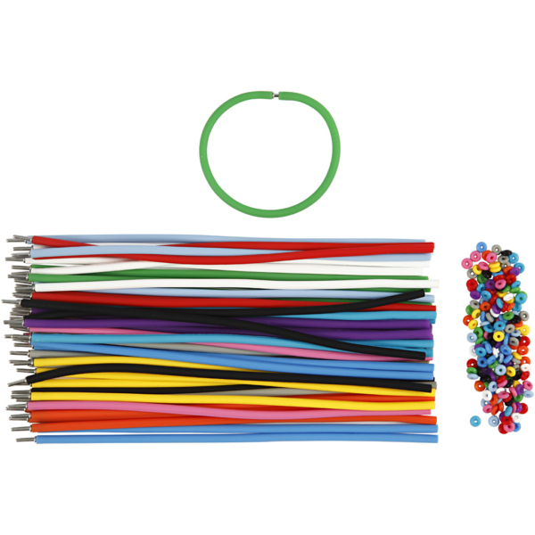 Armbänder - Sortiment, L 20 cm, Dicke 4 mm, Sortierte Farben, 48 Set/ 1 Pck