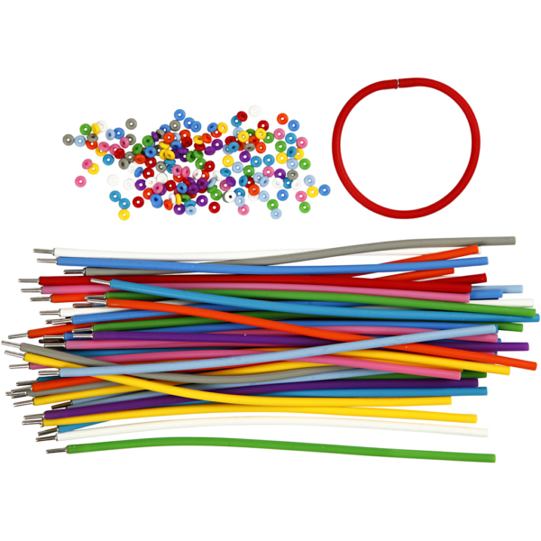 Armbänder - Sortiment, L 20 cm, Dicke 4 mm, Sortierte Farben, 48 Set/ 1 Pck – Bild 2