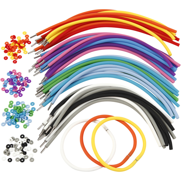 Armbänder - Sortiment, L 20 cm, Dicke 4 mm, Sortierte Farben, 48 Set/ 1 Pck – Bild 5