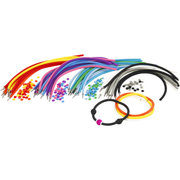 Armbänder - Sortiment, L 20 cm, Dicke 4 mm, Sortierte Farben, 48 Set/ 1 Pck – Bild 8
