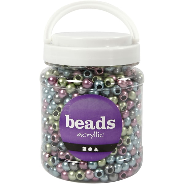 Pony-Perlen, D 10 mm, Lochgröße 4 mm, 700 ml/ 1 Dose, 380 g – Bild 3