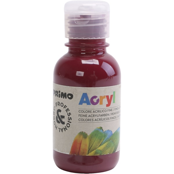 PRIMO Acrylfarbe in ausgezeichneter Qualität, Bordeaux, 125 ml/ 1 Fl.