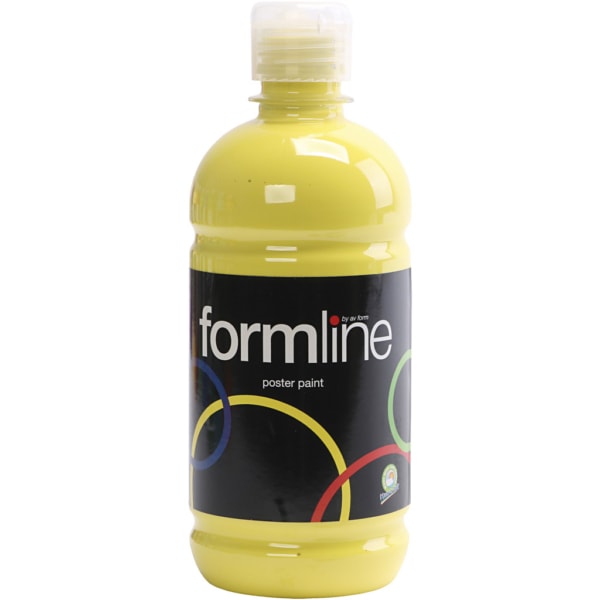 Abdeckfarbe, Matt, Gelb, 500 ml/ 1 Fl.