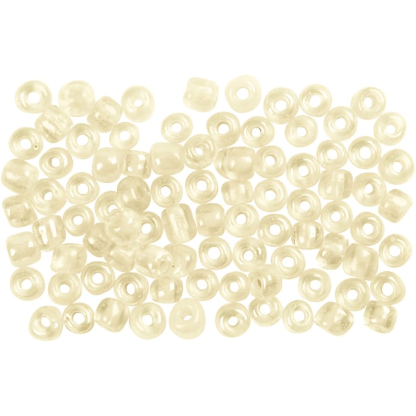 Rocailleperlen, D 3 mm, Größe 8/0 , Lochgröße 0,6-1,0 mm, Elfenbein, 500 g/ 1 Pck