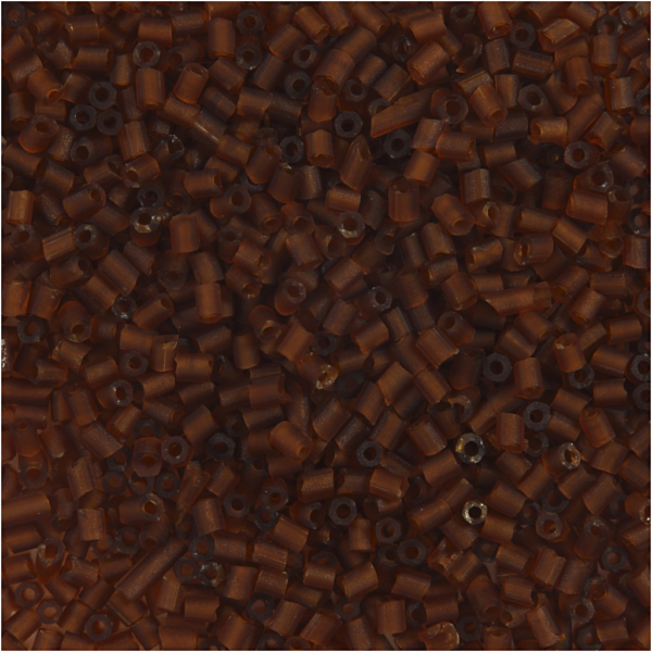 Rocaille Seed Beads 2-cut, D 1,7 mm, Größe 15/0 , Lochgröße 0,5 mm, Braun, 500 g/ 1 Btl.
