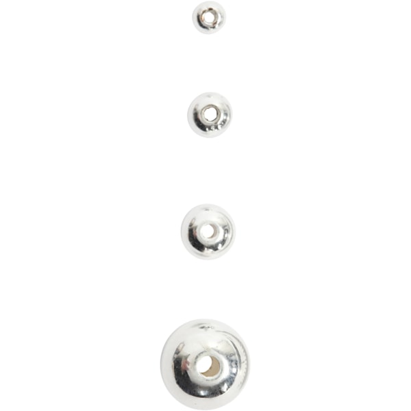 Wachsperlen, D 4 mm, Lochgröße 0,7 mm, Silber, 150 Stk/ 1 Pck – Bild 3