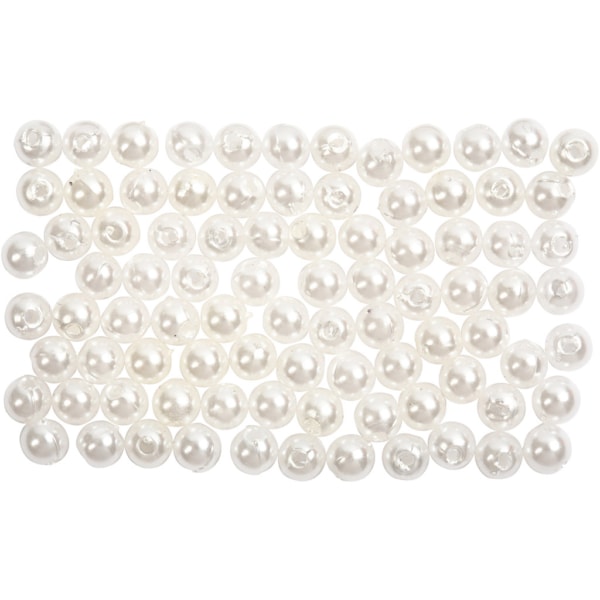 Wachsperlen, D 4 mm, Lochgröße 0,7 mm, Perlmutt, 150 Stk/ 1 Pck – Bild 4