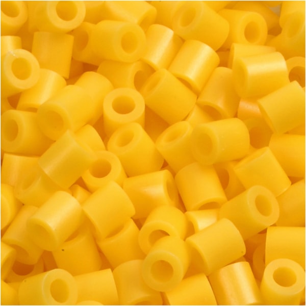 Bügelperlen, Größe 5x5 mm, Lochgröße 2,5 mm, medium, Gelb (32227), 1100 Stk/ 1 Pck – Bild 3