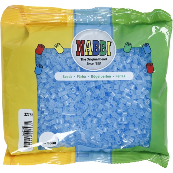 Bügelperlen, Größe 5x5 mm, Lochgröße 2,5 mm, medium, Neonblau (32235), 6000 Stk/ 1 Pck – Bild 2