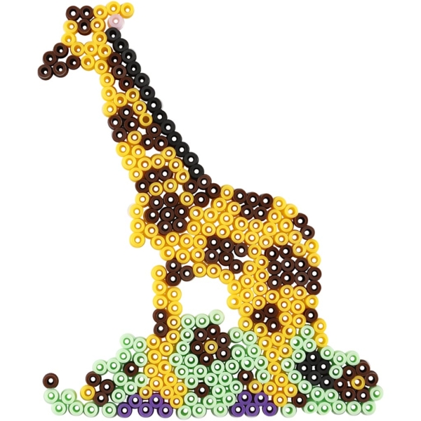 Steckplatte, Ente, Elefant, Giraffe, Bär, Pferd und Fisch, Größe 10x11-13x16,5 cm, 6 Stk/ 1 Pck – Bild 3
