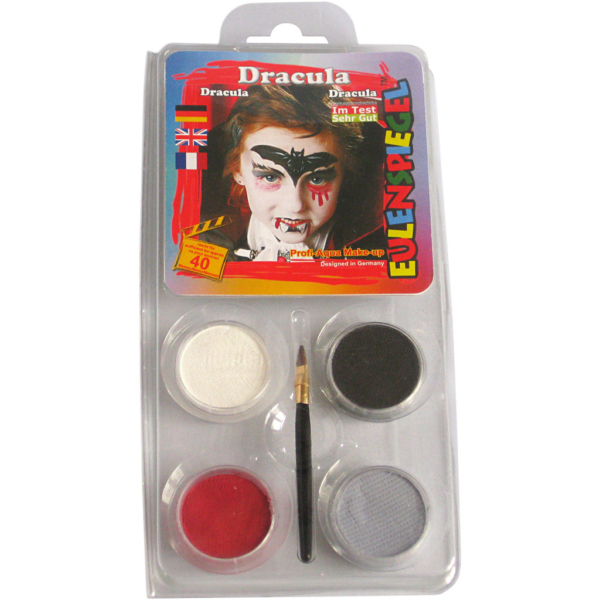 Eulenspiegel Gesichtsschminke - Motivset, Dracula, Sortierte Farben, 1 Set