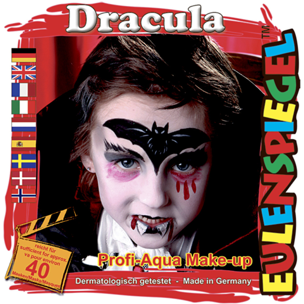 Eulenspiegel Gesichtsschminke - Motivset, Dracula, Sortierte Farben, 1 Set – Bild 2