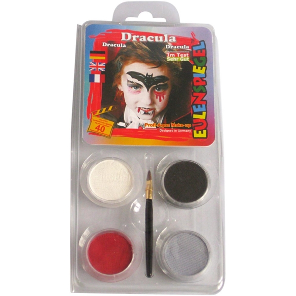 Eulenspiegel Gesichtsschminke - Motivset, Dracula, Sortierte Farben, 1 Set – Bild 3