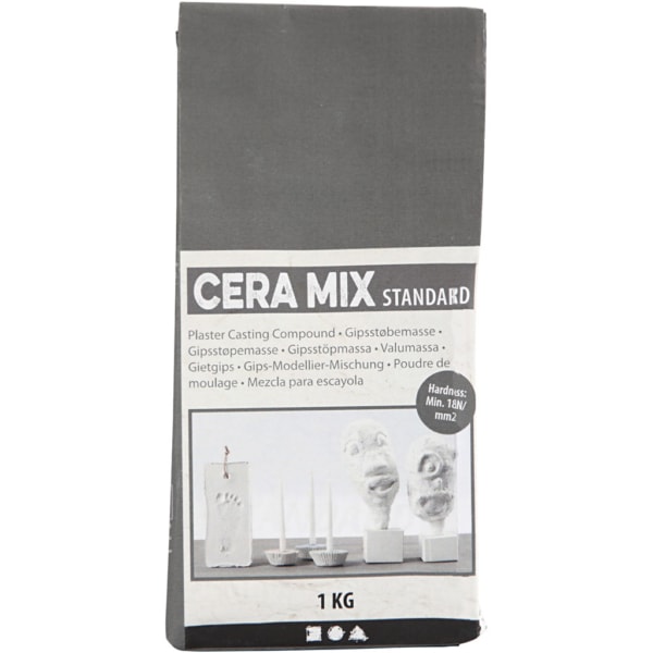 Cera-Mix Standard Modelliergips, Hellgrau, 1 kg/ 1 Pck – Bild 4