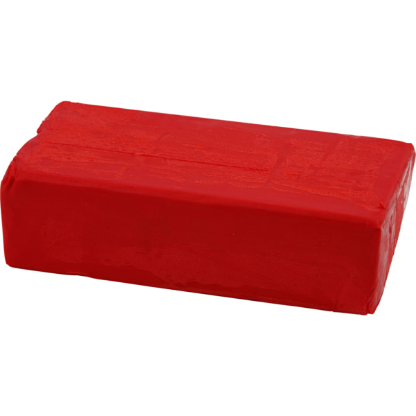 Soft Clay Knetmasse, Größe 13x6x4 cm, Rot, 500 g/ 1 Pck