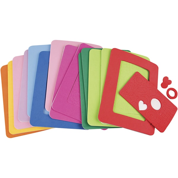 Moosgummi-Rahmen, Größe 13x18 cm, 10 sort./ 1 Pck – Bild 3