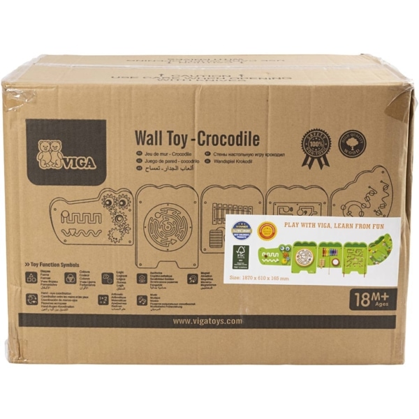 VIGA Wandspielzeug mit Krodilmotiv, Größe 187x61 cm, 1 Stk – Bild 2