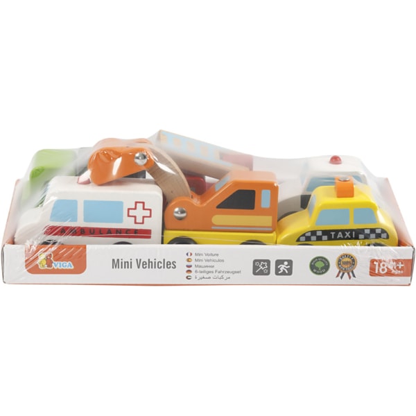 VIGA Mini-Autos, Größe 7-9 cm, 6 Teile/ 1 Pck – Bild 3