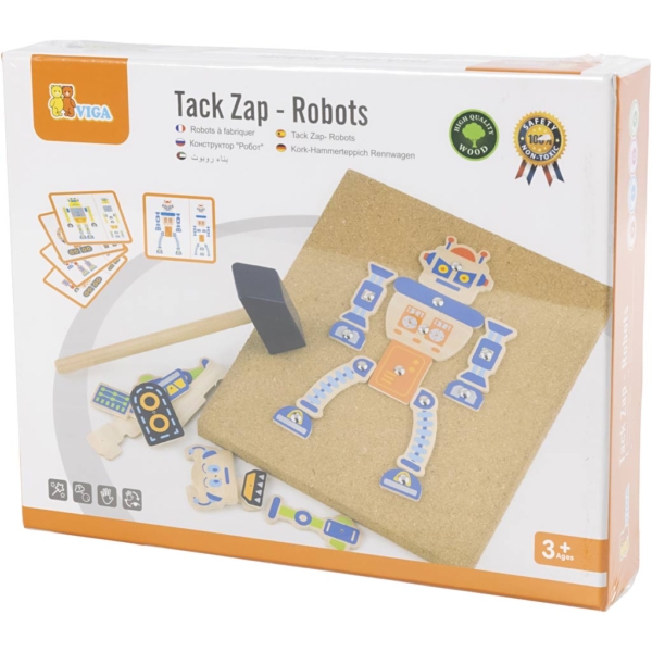 VIGA Hammer-Mosaik-Set, Roboter, Größe 23x18 cm, 1 Stk – Bild 2