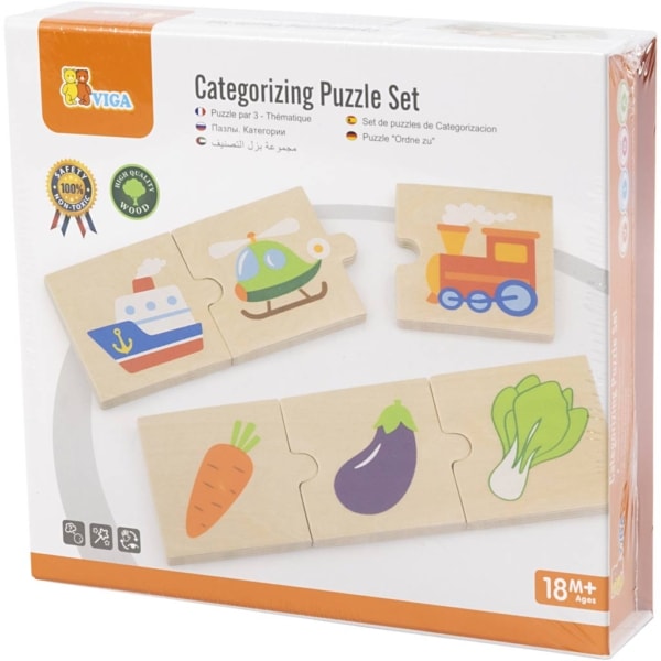 VIGA Holzpuzzle, 8 Teile/ 1 Set – Bild 2