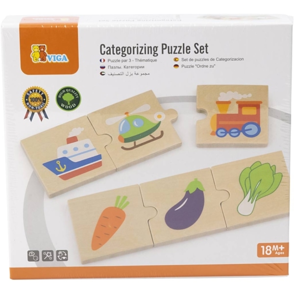 VIGA Holzpuzzle, 8 Teile/ 1 Set – Bild 3