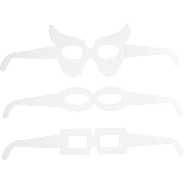 Brillen, H 4,5-10 cm, L 32 cm, 230 g, Weiß, 16 Stk/ 1 Pck