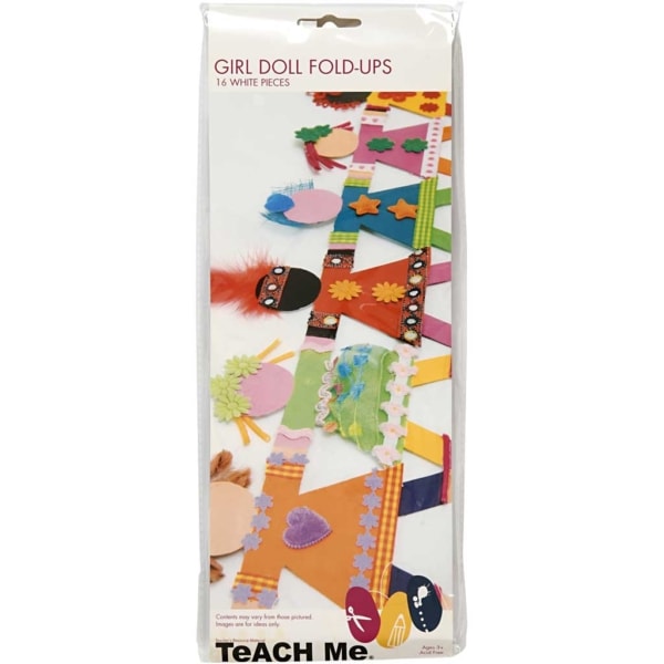 Girlande-Mädchen, H 12 cm, L 45 cm, 230 g, Weiß, 16 Stk/ 1 Pck – Bild 2