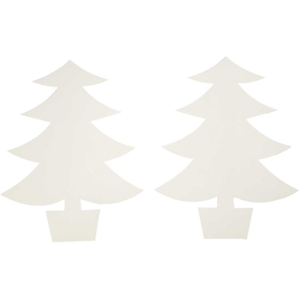 Weihnachtsbaum, H 21,5 cm, B 16,5 cm, 230 g, Weiß, 25 Stk/ 1 Pck – Bild 2