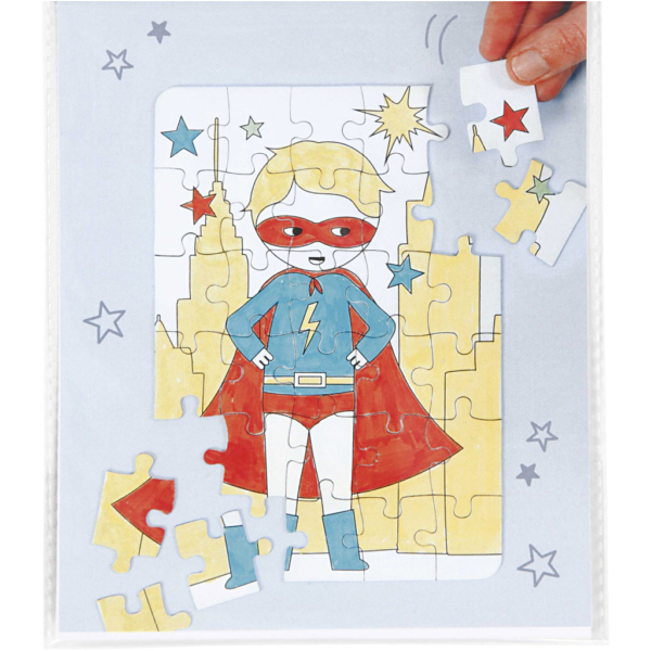 Mini Kreativ Set, Superheld, Weiß, 1 Pck – Bild 4