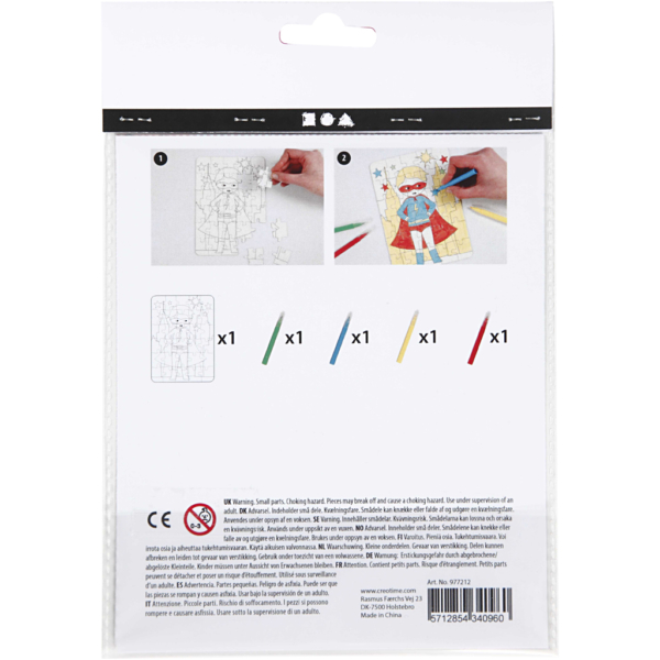Mini Kreativ Set, Superheld, Weiß, 1 Pck – Bild 5