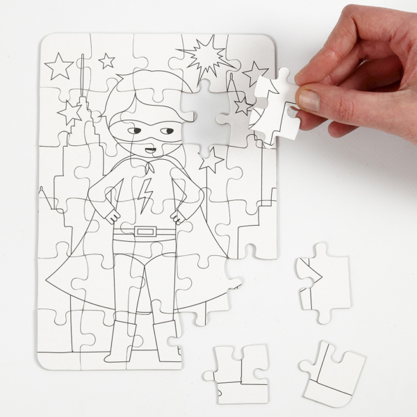 Mini Kreativ Set, Superheld, Weiß, 1 Pck – Bild 7