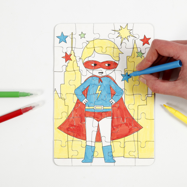 Mini Kreativ Set, Superheld, Weiß, 1 Pck – Bild 8