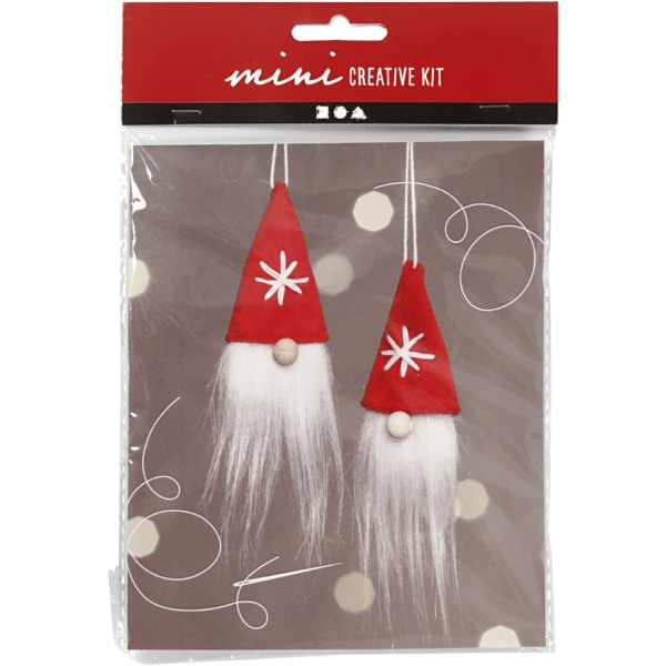 Mini Kreativ Set, Weihnachtswichtel zum Aufhängen, H 11 cm, 1 Pck – Bild 2