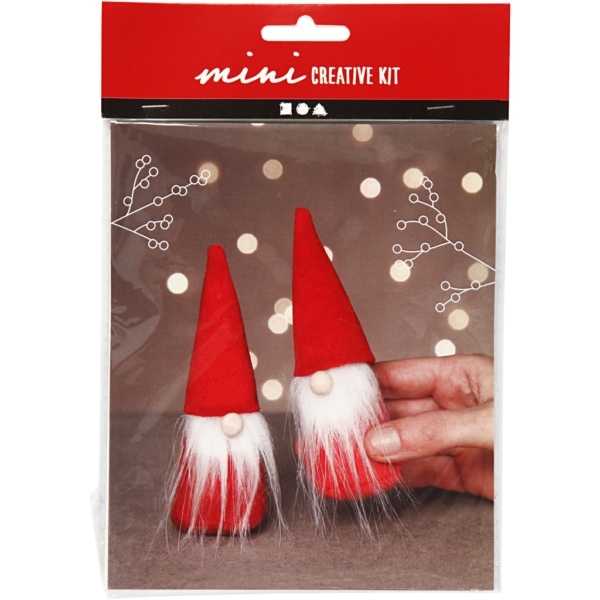 Mini Kreativ Set, Weihnachtswichtel, H 12 cm, Rot, 1 Pck – Bild 2