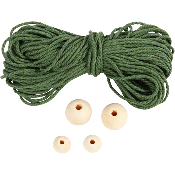 Mini Kreativ Set, Weihnachtsbaum aus Macramé, H 11 cm, 1 Pck – Bild 4