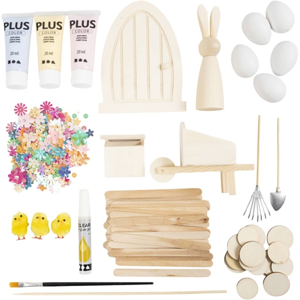 Kreativ Set Hasentür, Pastellfarben, 1 Pck – Bild 5