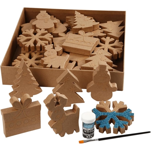 Weihnachts-Figuren, H 10-14 cm, 6x6 Stk/ 1 Pck – Bild 4