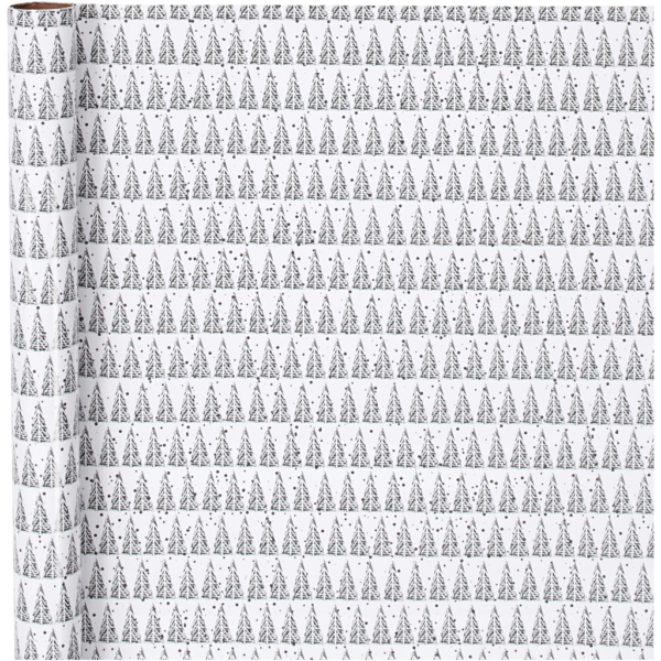 Geschenkpapier, Kiefernzweige mit Zapfen, B 70 cm, 80 g, Grün, Weiß, 4 m/ 1 Rolle