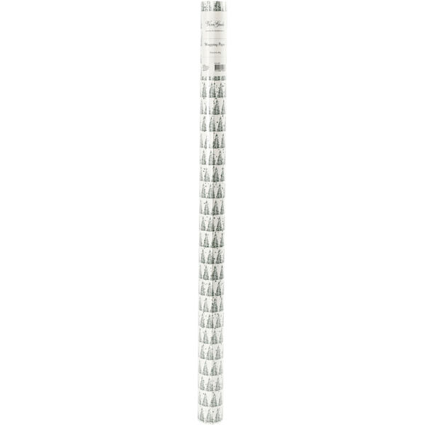 Geschenkpapier, Kiefernzweige mit Zapfen, B 70 cm, 80 g, Grün, Weiß, 4 m/ 1 Rolle – Bild 2