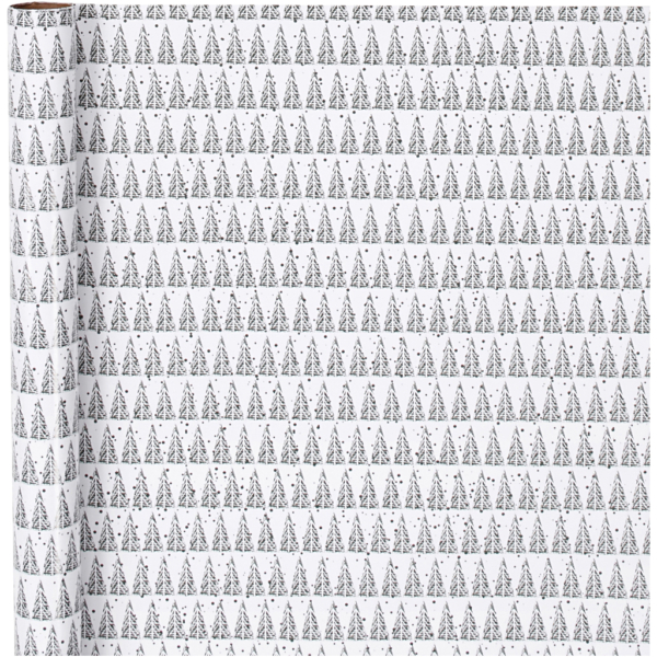 Geschenkpapier, Kiefernzweige mit Zapfen, B 70 cm, 80 g, Grün, Weiß, 4 m/ 1 Rolle – Bild 3