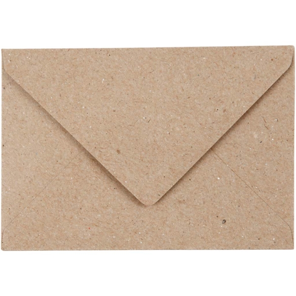 Recycelter Umschlag, Umschlaggröße 7,8x11,5 cm, 120 g, Natur, 50 Stk/ 1 Pck – Bild 7