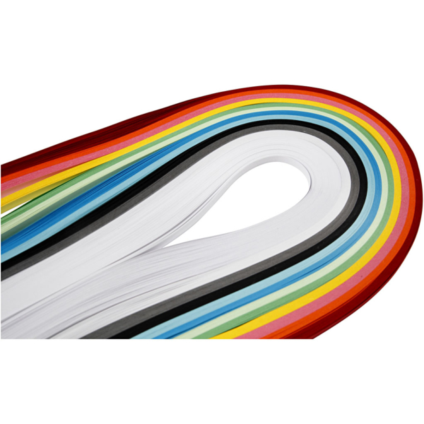 Quilling-Streifen, L 78 cm, B 5 mm, 120 g, Sortierte Farben, 12x100 Stk/ 1 Pck – Bild 9