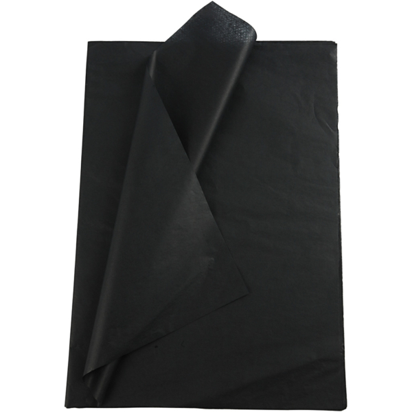 Seidenpapier, 50x70 cm, 14 g, Schwarz, 25 Bl./ 1 Pck